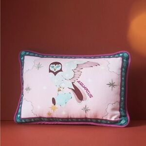 LOU BENESCH X ANTHRO MINI STARGAZER EMBROIDERED COTTON ZODIAC PILLOW Aqu…